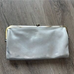 NWT HOBO silver leather wallet/clutch